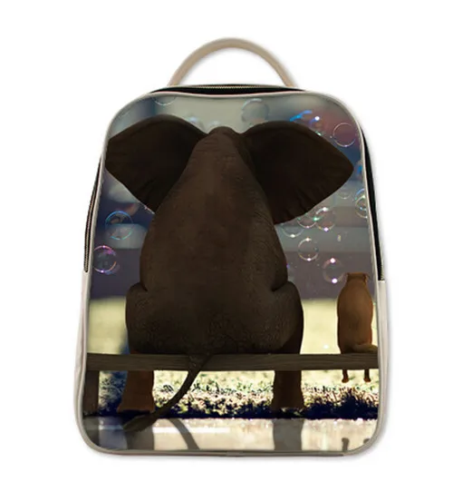 Слон и кошка пользовательских мода поп воздушными свободного покроя дети рюкзак