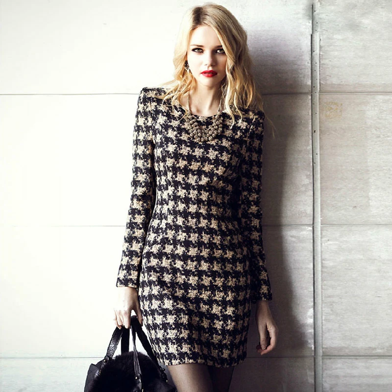 NEW Arrival 2014 Autumn Winter Bodycon Dresses Ladies' Fashion Star Print Sheer Long Sleeve Fitness Women Dress Casual 897 | Женская