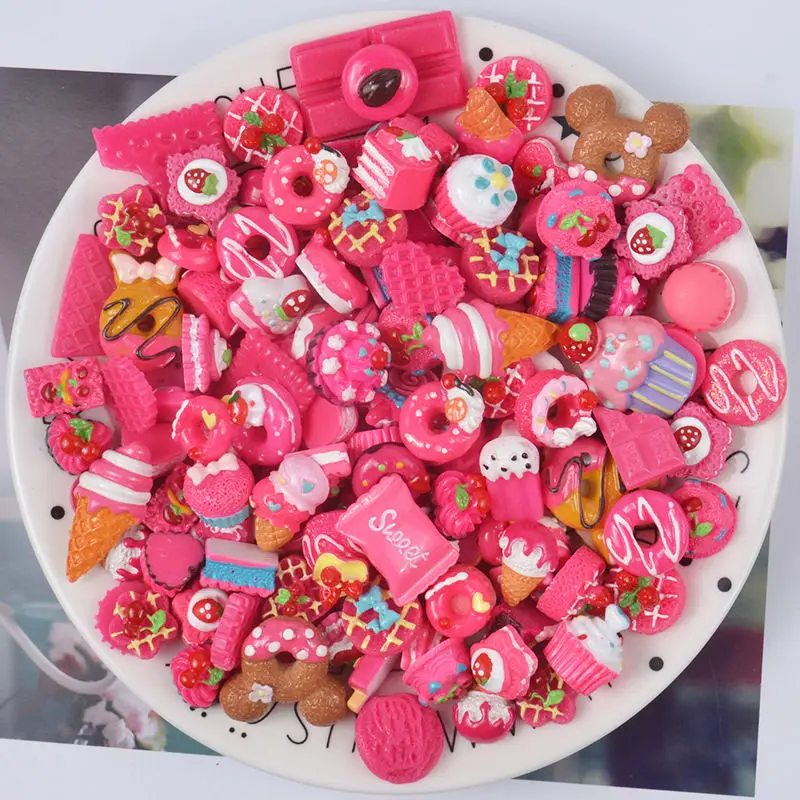 10 шт./лот мини пирожные пончики печенье Kawaii смешанный набор для еды кукольный