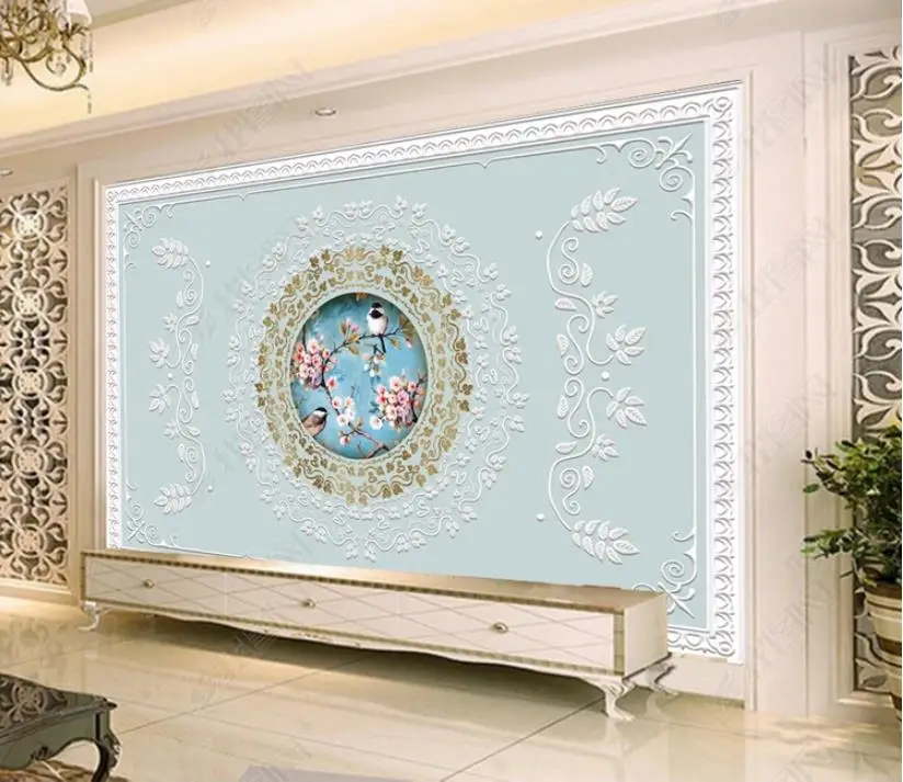 3D потолок на заказ Европейский стиль штукатурка текстура фотообои для гостиной