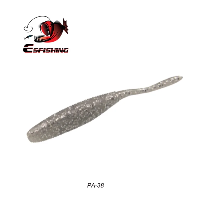PA38 Esfishing рыболовные приманки весна мягкий силиконовый привод Shad 10 см 8 шт. снасти для рыбалки на карпа приманка китайская форель соленая - Цвет: PA38