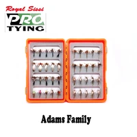 pro hand tied 40pcsbox surface water fly fishing adam flies set classic dry fly hooks grayling trout fishing float insect lures
