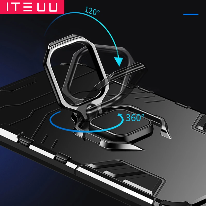 ITEUU Nova 3 кольцо на палец откидная подставка армированный чехол для Huawei Чехлы