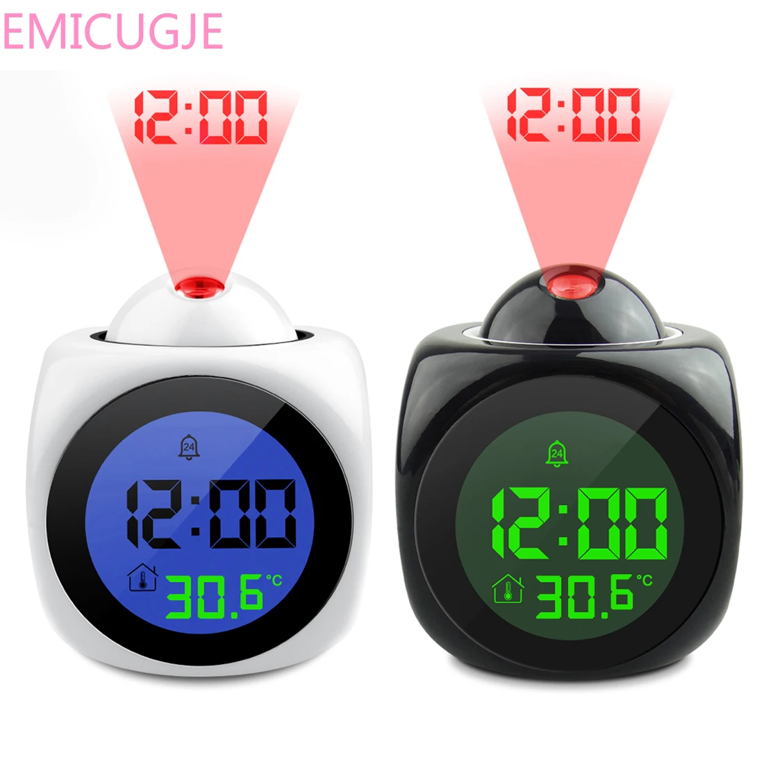 Электронные настольные часы цифровые функция повтора кабели цветной