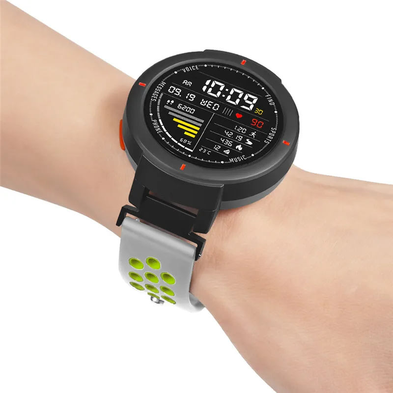 Силиконовый ремешок для смарт-часов Huami Amazfit Verge, двойной цветной ремешок для xiaomi huami amazfit 3 Verge, браслеты