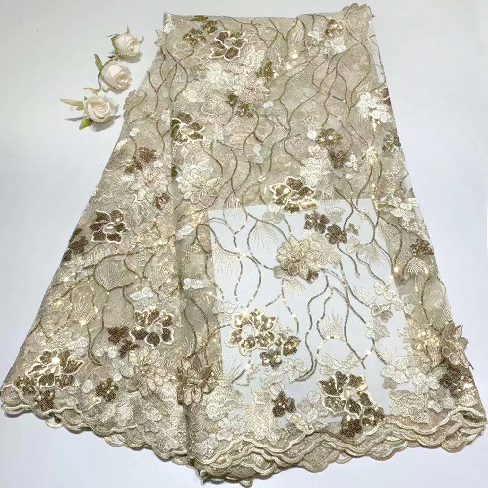 Африканская нигерийская кружевная ткань 2019 высокого качества кружевной тюлевый