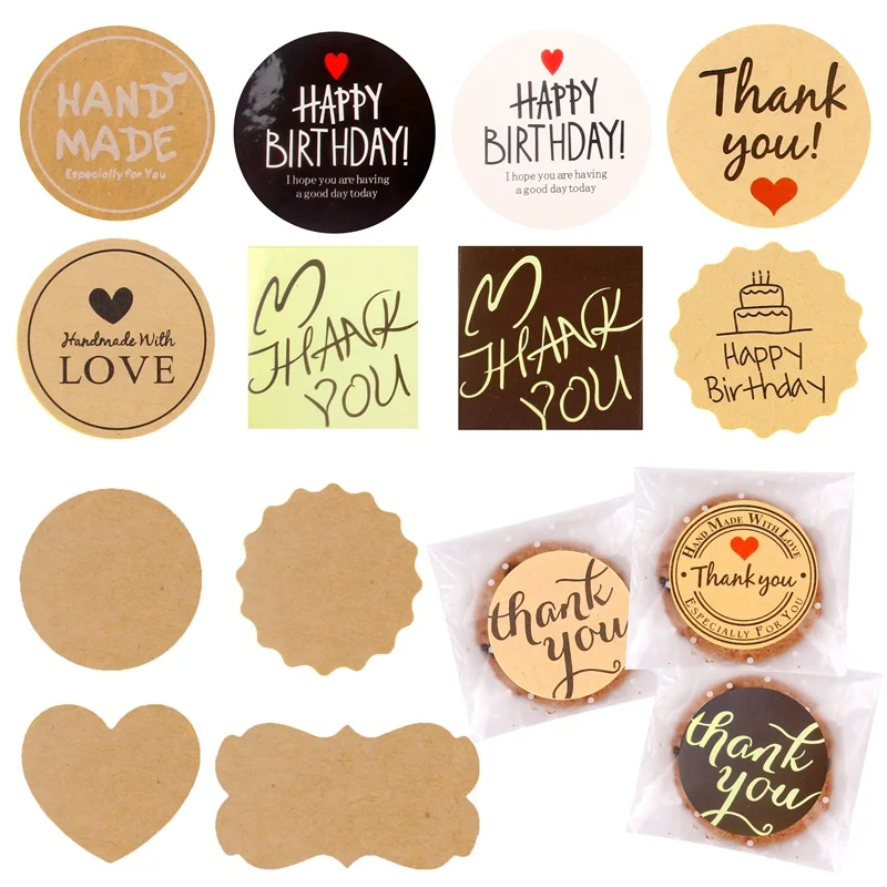 Наклейки ручной работы Frigg ярлык винтажная бумага счастливый день рождения