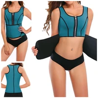 workout waist trainer corsets sauna suit zipper sweat hot neoprene body shapers women adjustable slimming blet waist cincher