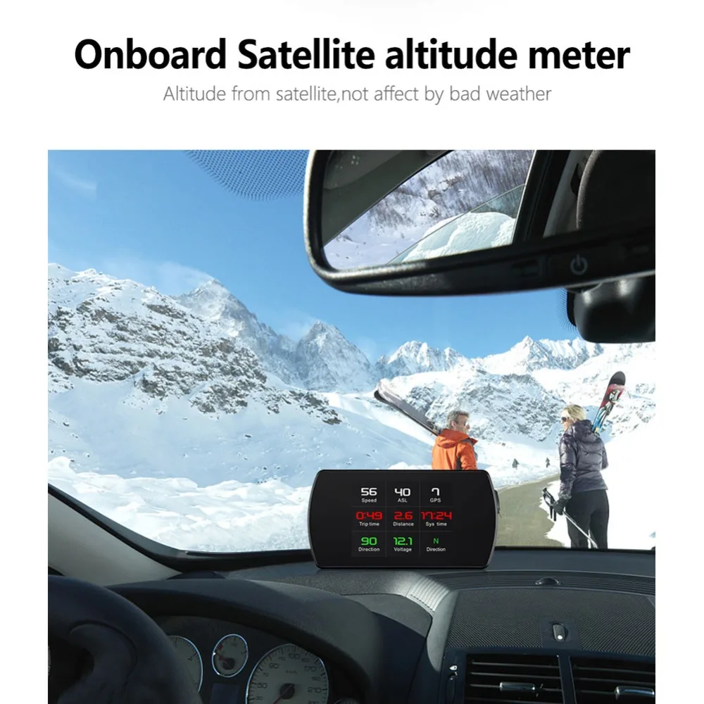 P12 T800 Hud Автомобильный дисплей OBD gps бортовой компьютер умный цифровой измеритель HD OBD2 дисплей Спидометр об/мин Тахометр