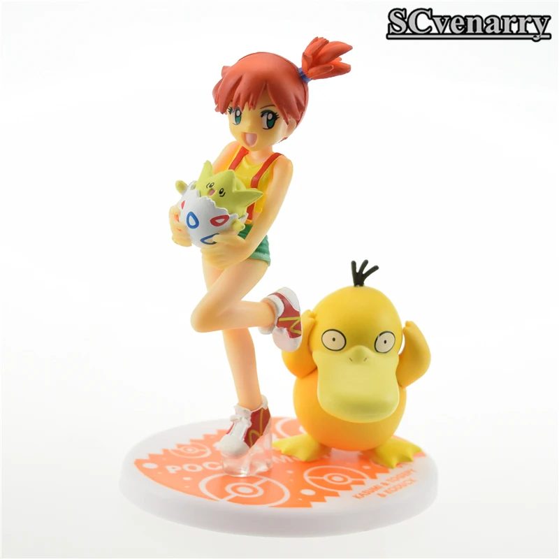 Anime Misty Kasumi &amp Togepy Togepi Koduck Psyduck PVC Figure Collectible Model Toy 10.5cm | Игрушки и хобби