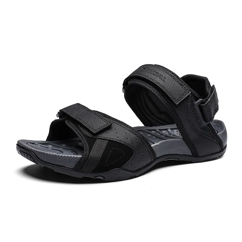 Black Г. Новые Классические Стильные мужские сандалии уличная прогулочная Летняя обувь противоскользящая пляжная Мужская обувь Мягкая - Цвет: Black