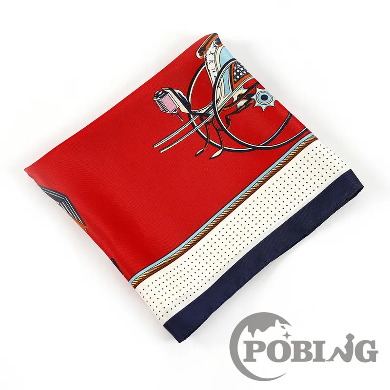 Женский шелковый шарф POBING ручная расцветка квадратные шарфы Испания Echarpes Foulards