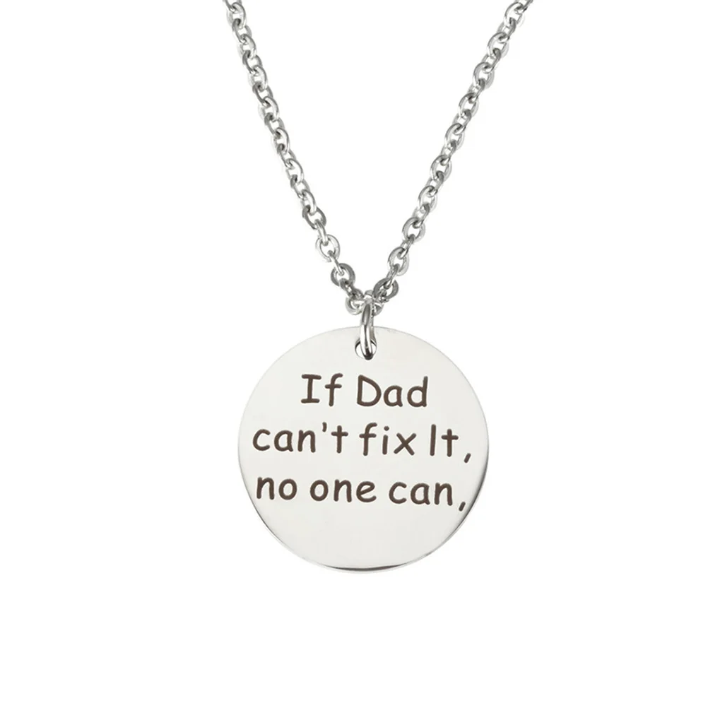 PIXNOR если папа не может его зафиксировать ожерелье из нержавеющей стали новинка