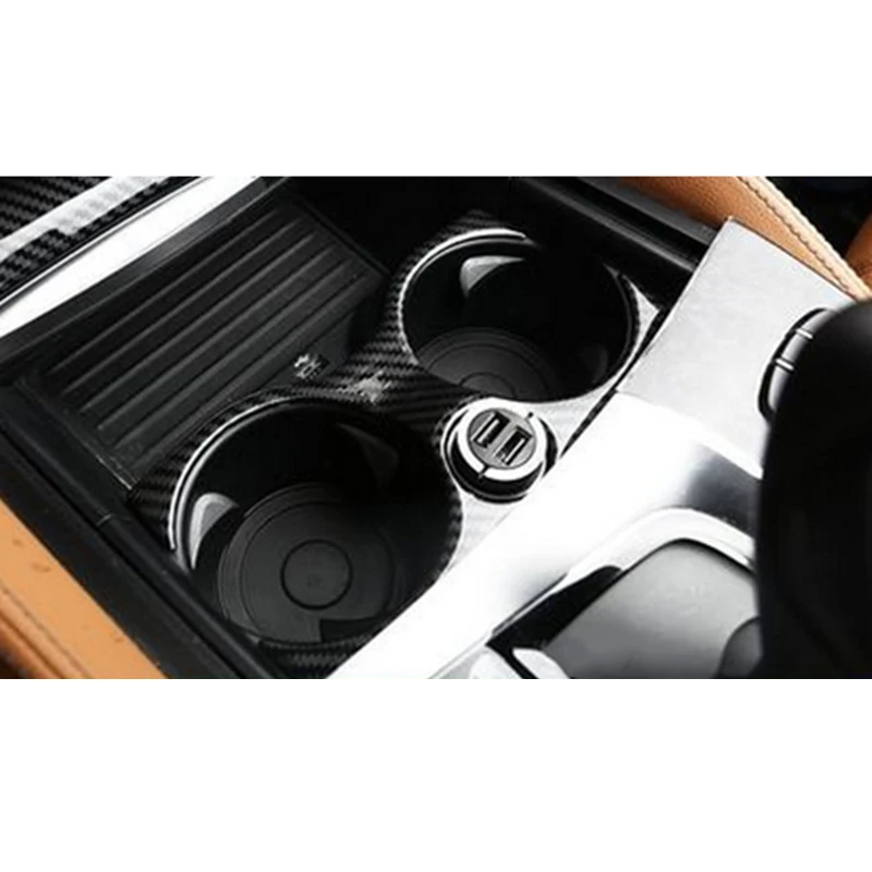

1pc Black Cup Holder Car Water Bottle Holder Panel Cover Trims Accessories Parts Suitable For BMW 5 Series G30 2018