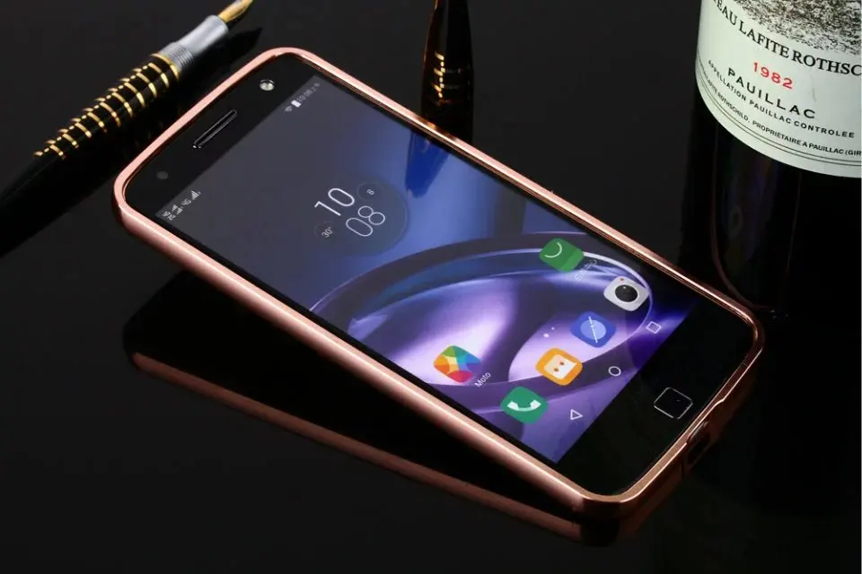 Роскошные зеркальные чехлы из розового золота для Motorola Moto G5 Plus, алюминиевая металлическая рамка, задняя крышка для мото G5 плюс