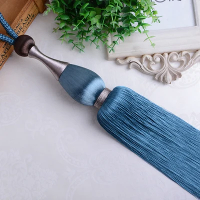 Blue XWL 2 шт. занавес кисточка башня ремни Tiebacks Висячие связывающие веревки пояс мяч держатель с крючком и пряжкой занавес аксессуар Tieback - Цвет: Blue