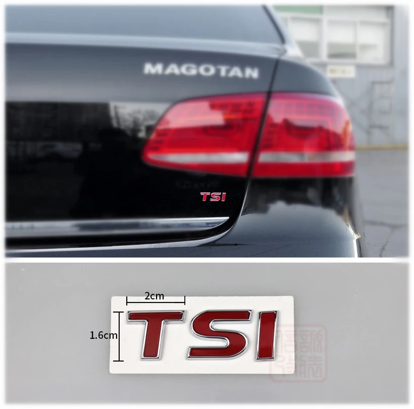 TSI all red 230 280 330 380 TSI 1,6 г т и надписью автомобильной фирмы эмблема грузовика логотип Стикеры V6 решётки для VW Magotan Sagitar CC PHAETON Teramont - Название цвета: TSI all red