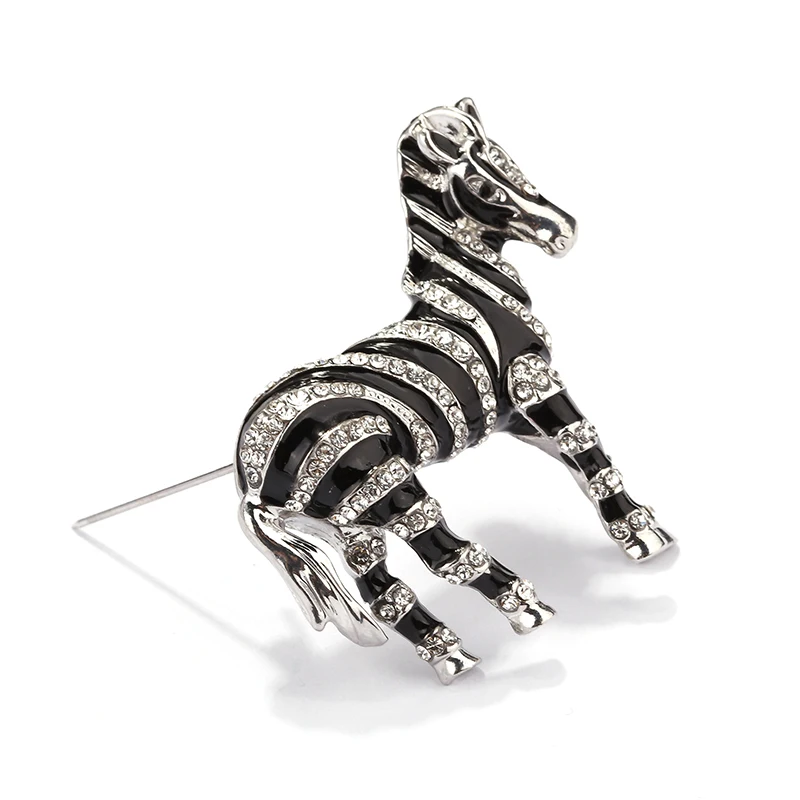 Женская Винтажная брошь с эмалью ALLYES черная в форме шляпы большим