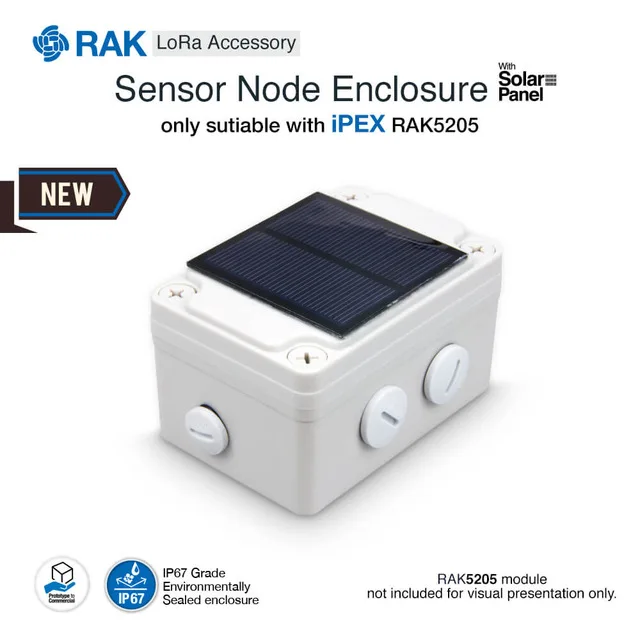 Enclosure IOT сенсор узел корпус открытый коробка с солнечной панелью для RAK5205 модуль трекера RAK8212 iTracker доска IP67 Водонепроницаемый Q050 - Цвет: Enclosure