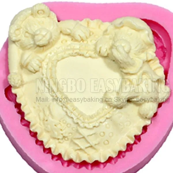 Textured Sleepy Bears Silicone Mould cake Decorating Fondant Mold For Fimo Chocolate Candy | Дом и сад