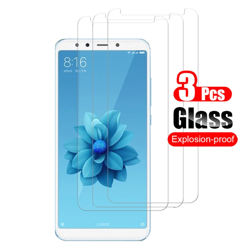 3 шт. для Xiaomi Mi A2 закаленное стекло защиты экрана 6X защитное анти защитная пленка 9