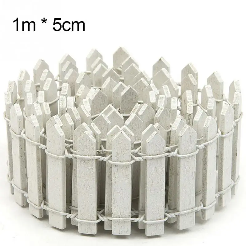 100*5 см/100*3 см миниатюрный небольшой деревянный забор DIY Сказочный Сад Микро кукольный домик растительный горшок Декор Орнамент в стиле бонсай Прямая