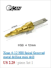 XCAN 1 шт. 6-35 мм шестигранный хвостовик с титановым покрытием прямой слот 13 шаг высокоскоростная стальная Дырокол Набор P6M5 шаг сверла