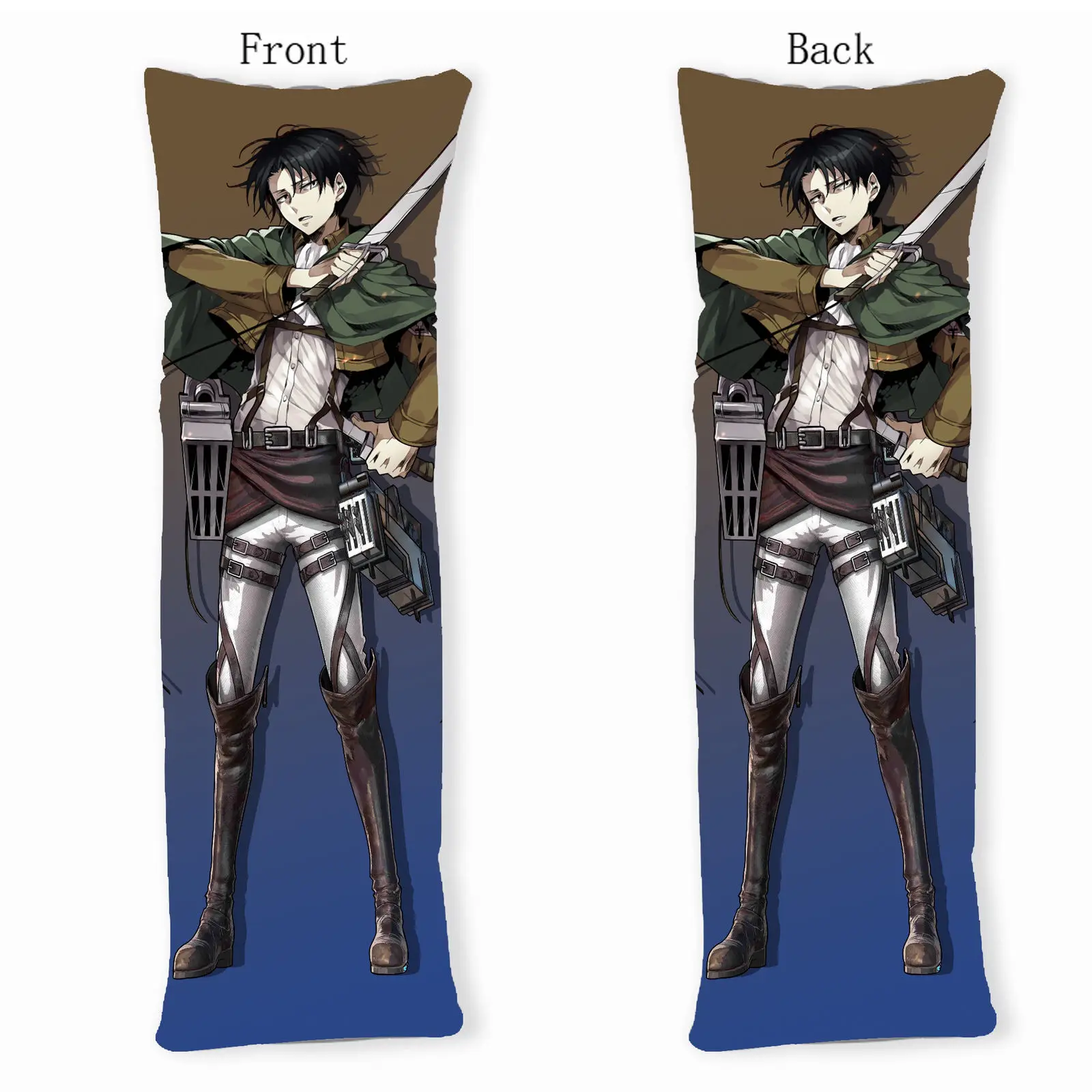 Anime Dakimakura Body Pillow Case Cover Attack on Titan Levi Ackerman 150x50cm