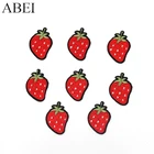 10 шт.лот Симпатичные Мультяшные Клубничные нашивки для девочек детская одежда сделай сам Пришивные джинсы головные уборы нашивки рюкзак свитера тканевые наклейки