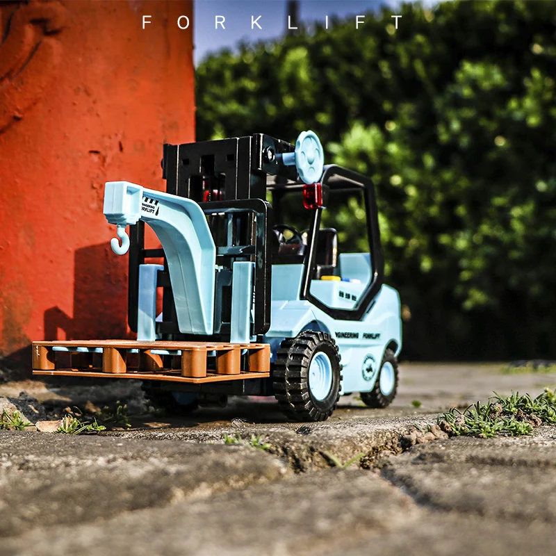 1:16 масштаб вилка с паллетами большой литой погрузчик Модель Строительство
