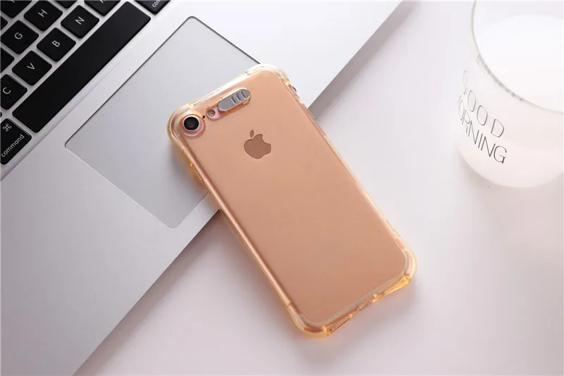 Задняя крышка Capa для apple iphone X XS XR XS max 5 5S SE 6 6S 7 8 plus 11 Coque Мягкий ТПУ Красочный Светодиодный светильник-Вспышка чехол для телефона