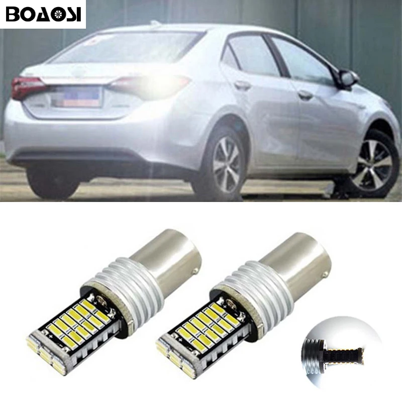 2x автомобильная светодиодная лампа 1156 P21W 4014SMD LED CREE чип резервный задний фонарь