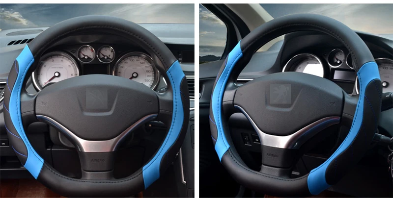 HuiER рулевого колеса автомобиля крышки D Форма для peugeot 3008 408 508 Citroen C3-XR C4 sega C4L Elysee DS3 DS4 DS5 DS3 DS6 VW Audi