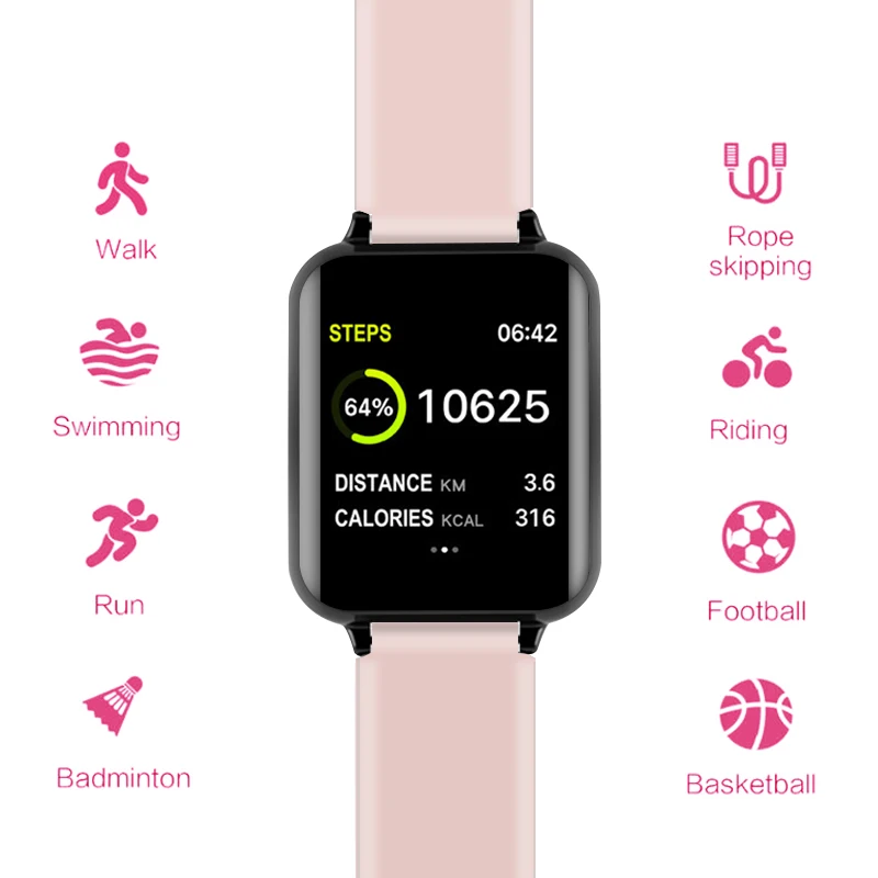 B57 умные часы водонепроницаемые спортивные для iphone телефон Smartwatch монитор