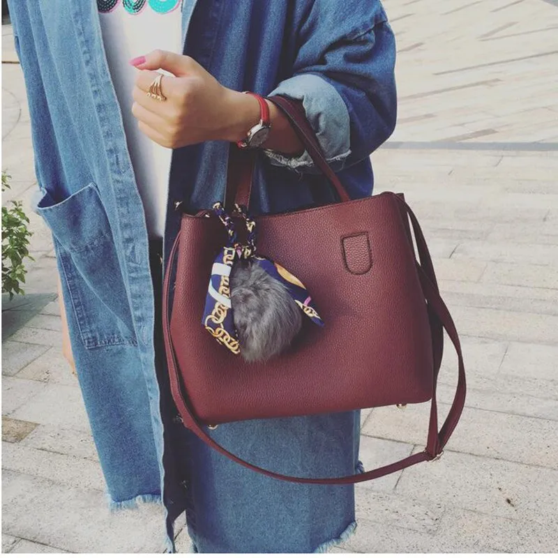 Женская сумка из искусственной кожи с текстурой личи Vogue Star женская двух частей