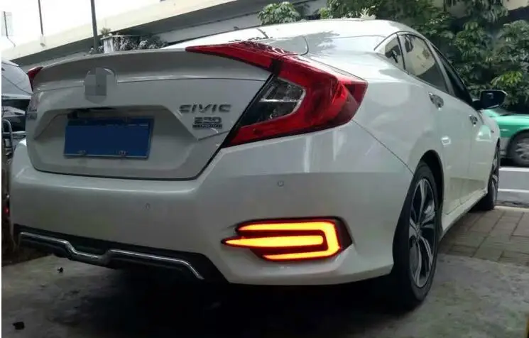 2 шт. для Honda Civic авто-Стайлинг Многофункциональный светодиодный 12V ХВОСТ светильник тормоза сигнальная лампа задний противотуманный фонарь заднего бампера светильник