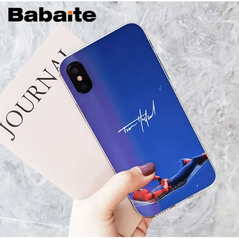 Babaite том Холланд Человек-паук модный крутой мальчик чехол для телефона для iPhone X XS MAX 6 6S 7 7plus 8 8Plus 5 5S XR 10 11 11pro 11promax