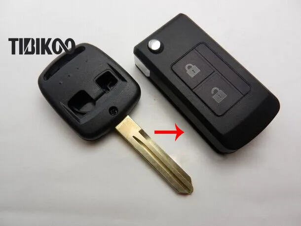 2 кнопки пустая Модифицированная откидная Складная крышка ключа дистанционного