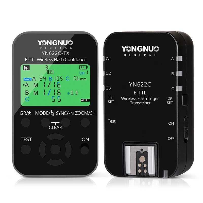 Беспроводная YONGNUO ttl триггер для вспышки с YN622C YN-622-TX комплект с Высокоскоростная синхронизация вспышка для фотокамер Speedlite HSS 1/8000s для Canon Камера 500D 60D 7D 5diii