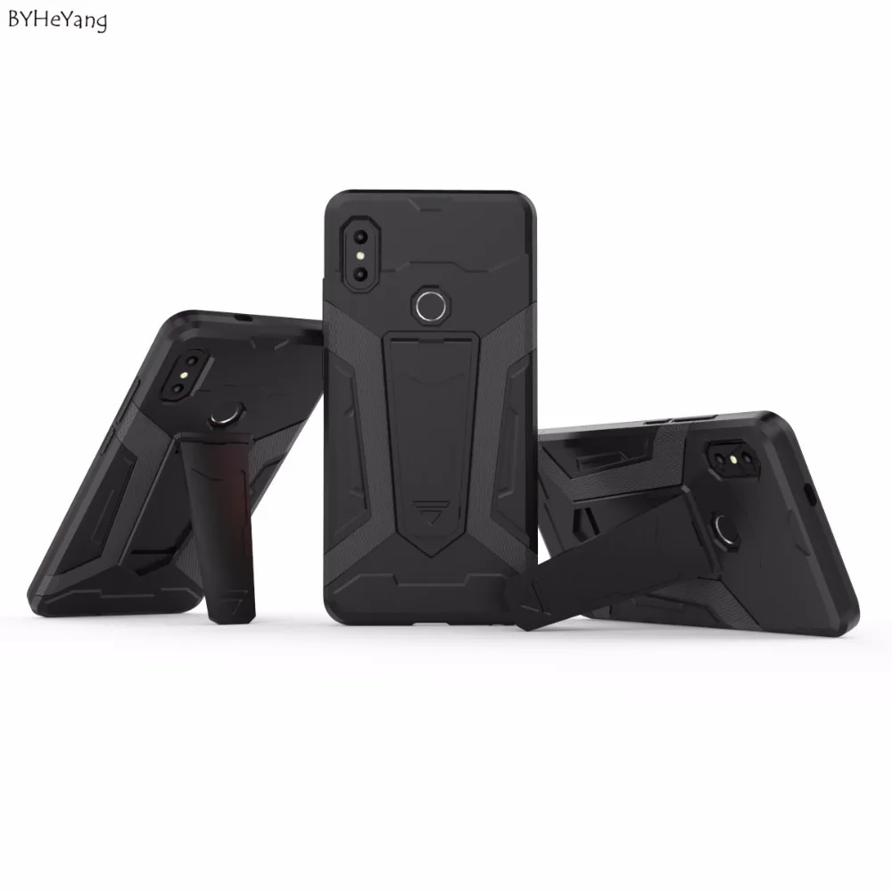 BYHeYang Hybrid TPU Armor Silicone Rubber Case For Xiaomi Redmi Note 5 Pro Hard Back Cover On global version |