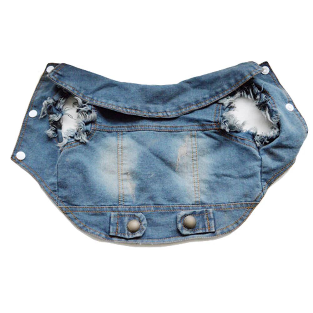 Джинсы 1 шт. жилет рубашки для собак одежда с капюшоном джинсовый ковбойский