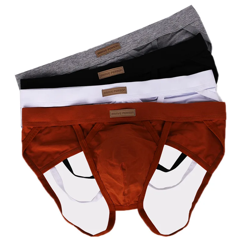 Сексуальные мужские стринги бикини из хлопка с низкой посадкой открытая спина на