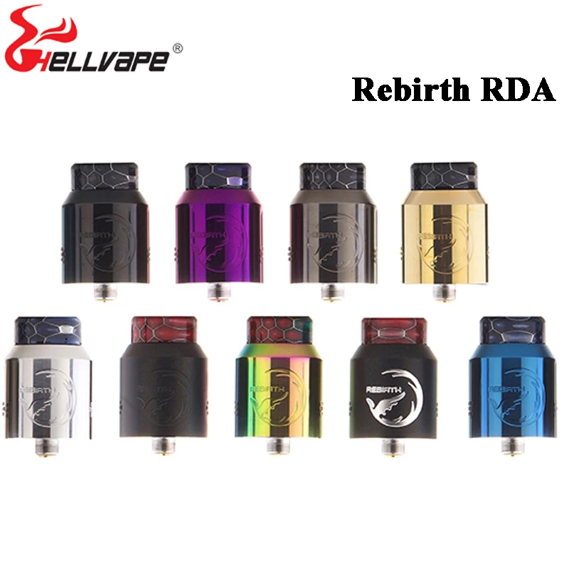 Оригинал Hellvape Rebirth RDA бак 24 мм палуба 810 Cobra капельный наконечник одна катушка
