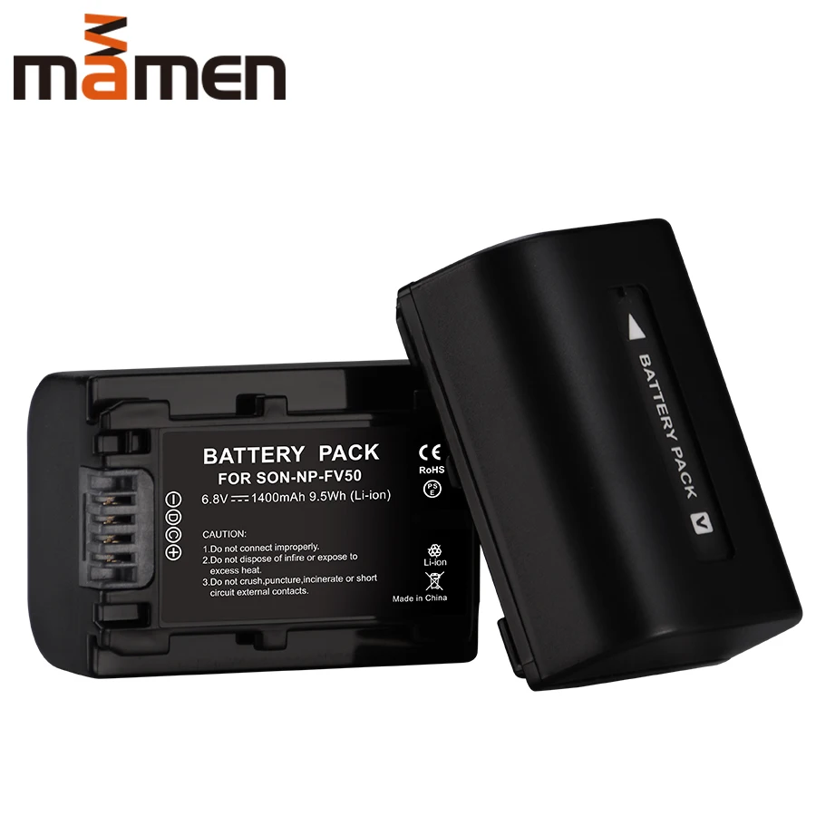Аккумуляторная батарея Mamen NP FV50 для камеры SONY HDR CX390 290E PJ510 820E 790E 660E XR260 CX700E PJ50E 30E SR68 CX180E VG10E|Цифровые
