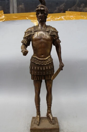 24 &quotЗападная ХУДОЖЕСТВЕННАЯ Бронзовая статуя знаменитого римского воина меча