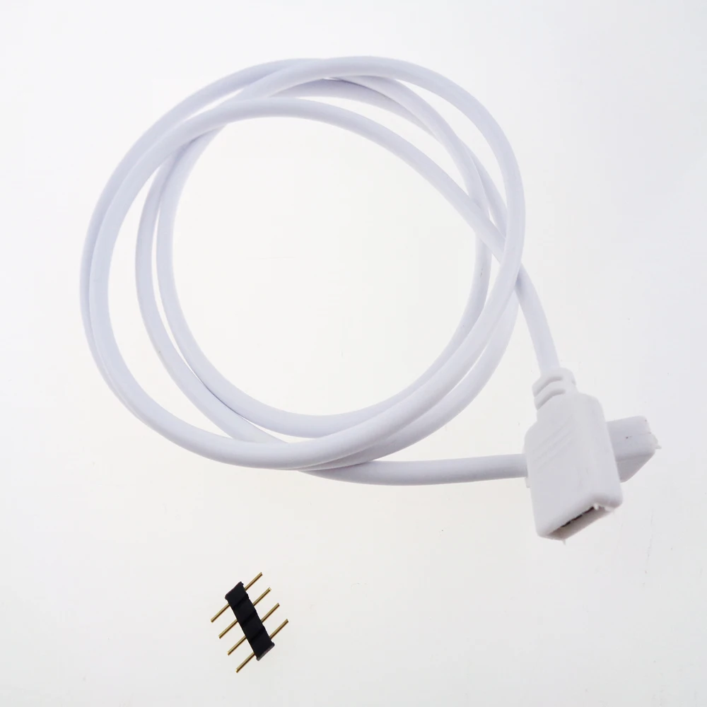 RGB светодиодный разъем 4 PIN 1 м 2 5 30 см Удлинительный кабель провод с для SMD 5050 3528