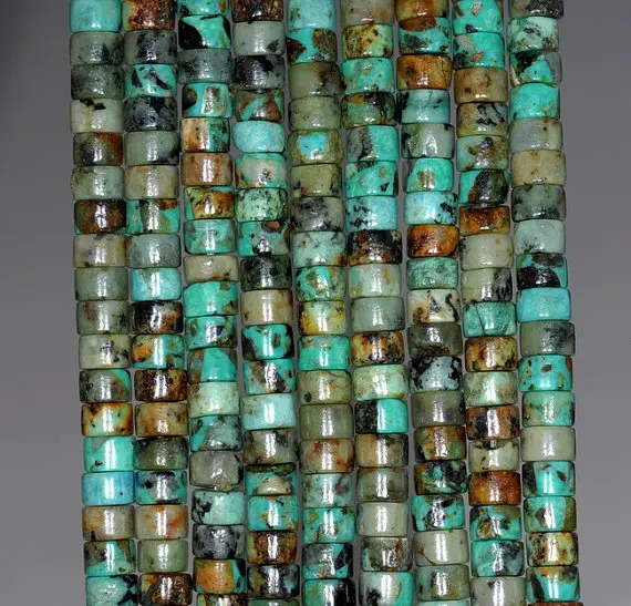 4x2mm African Turquoise Gemstone Heishi Slice Rondelle Loose Beads 15.5 inch Full Strand (80002390-842) | Украшения и аксессуары