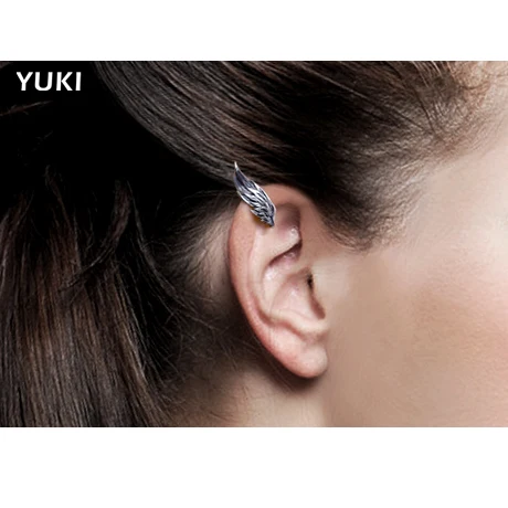 Мужские серьги с крыльями ангела из серебра 925 пробы клипсы для ушей без проколов