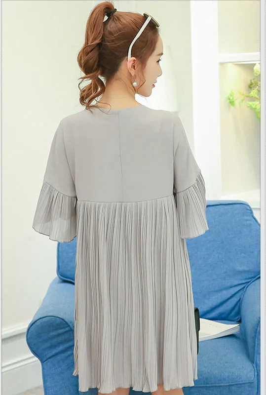 Новое платье для беременных с v-образным вырезом шифоновая Одежда модная