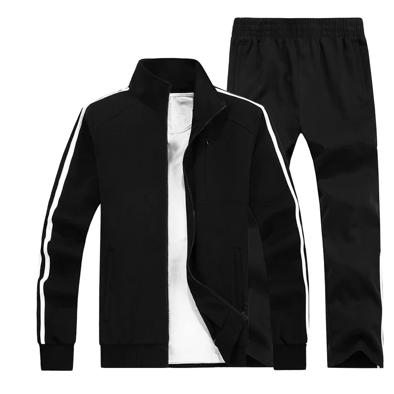 Мужской спортивный костюм большого размера повседневный на молнии + штаны
